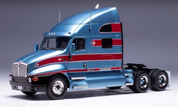 Kenworth T2000 1998 Light Blue Metallic/Dark Red - 1:43